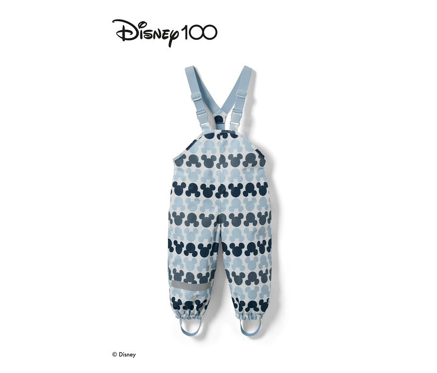 Blaue Kleinkind-Thermo-Regenhose »Micky« mit Mickey Mouse Muster.