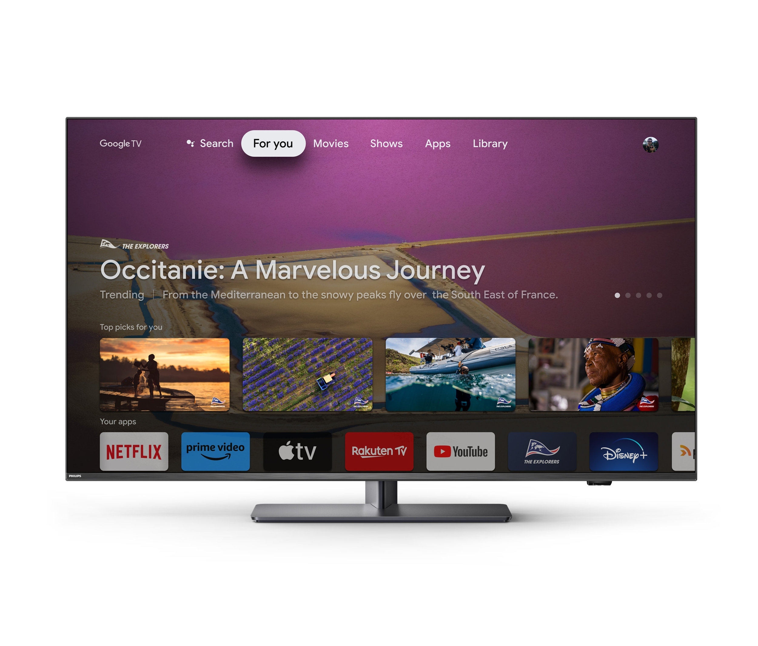 The One Philips 4K UHD Ambilight TV mit TV »65 PUS 8808/12« - anthrazit - anthrazit