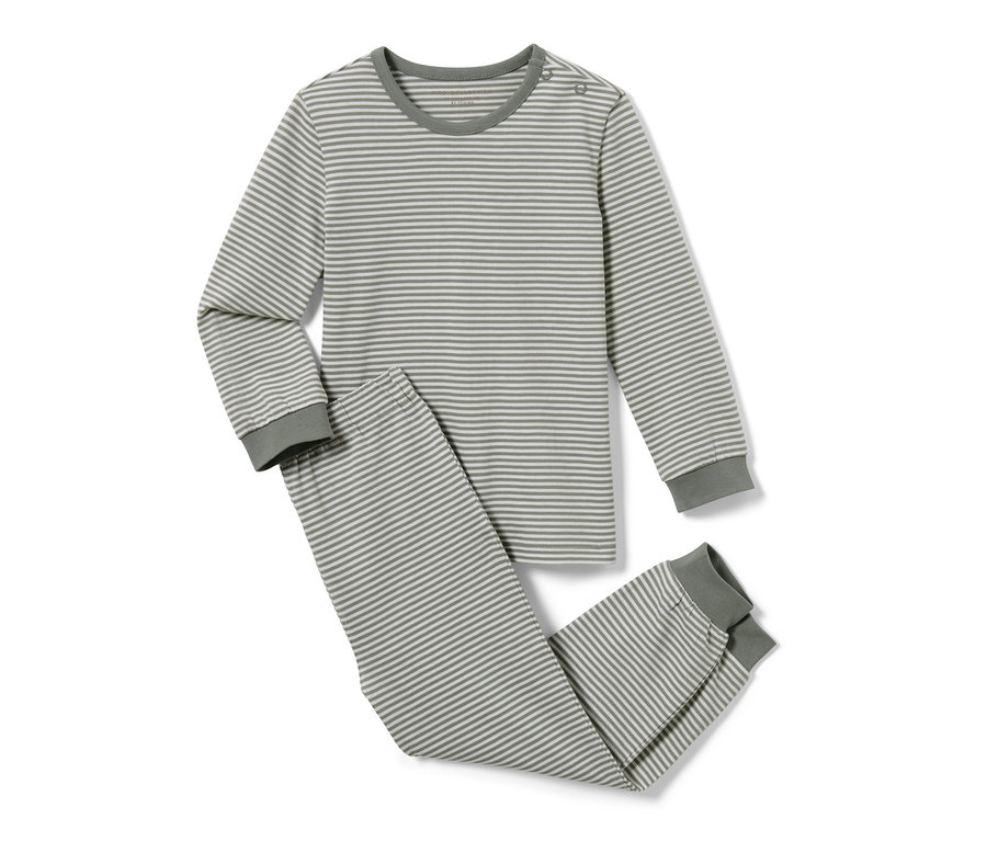 Gestreifter 2 Kinder-Pyjamas, Outerspace.