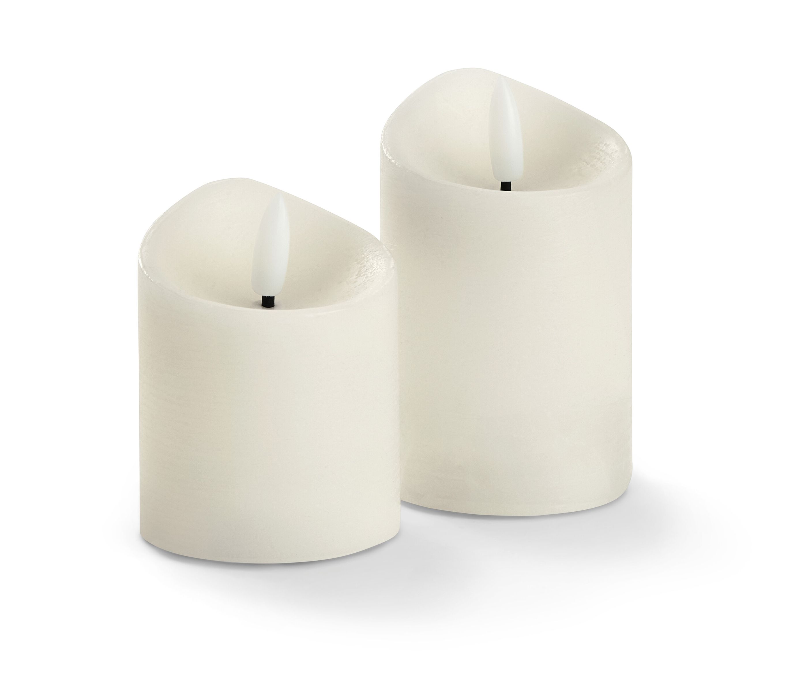 Tchibo - 2 LED-Echtwachskerzen - creme