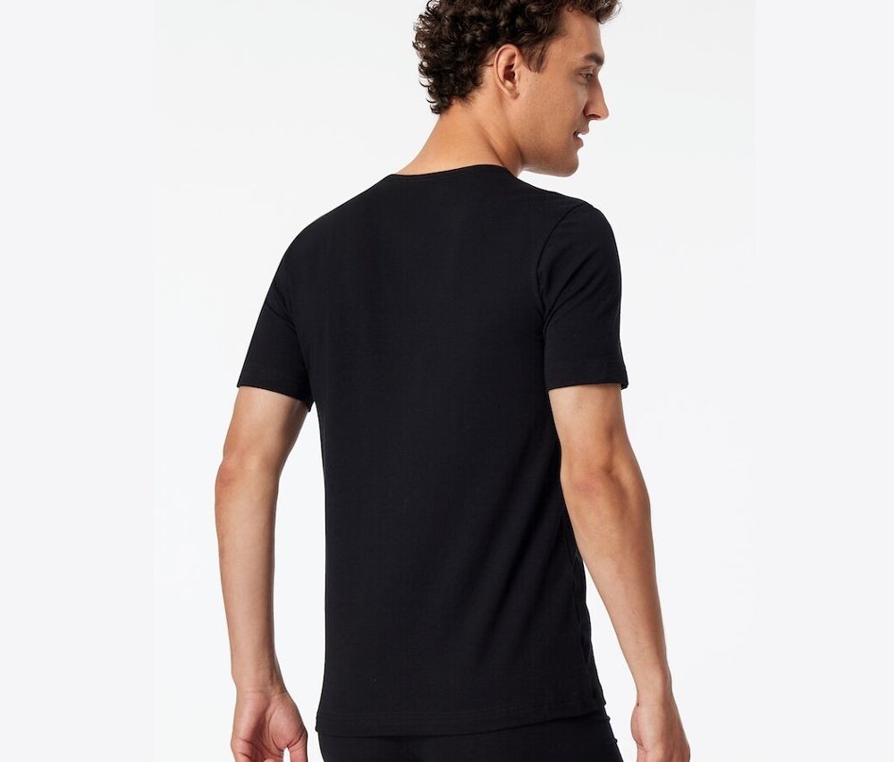 Thumbnail - 2 Schiesser T-Shirts mit Bio-Baumwolle - Herren - Gr. Xxl/8 - schwarz