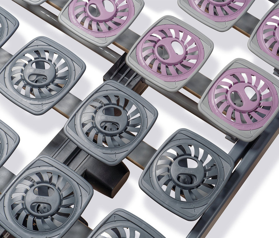 Detailansicht eines TEMPUR® Systemrahmen elektrisch verstellbaren Lattenrosts »Premium Flex 2000«.