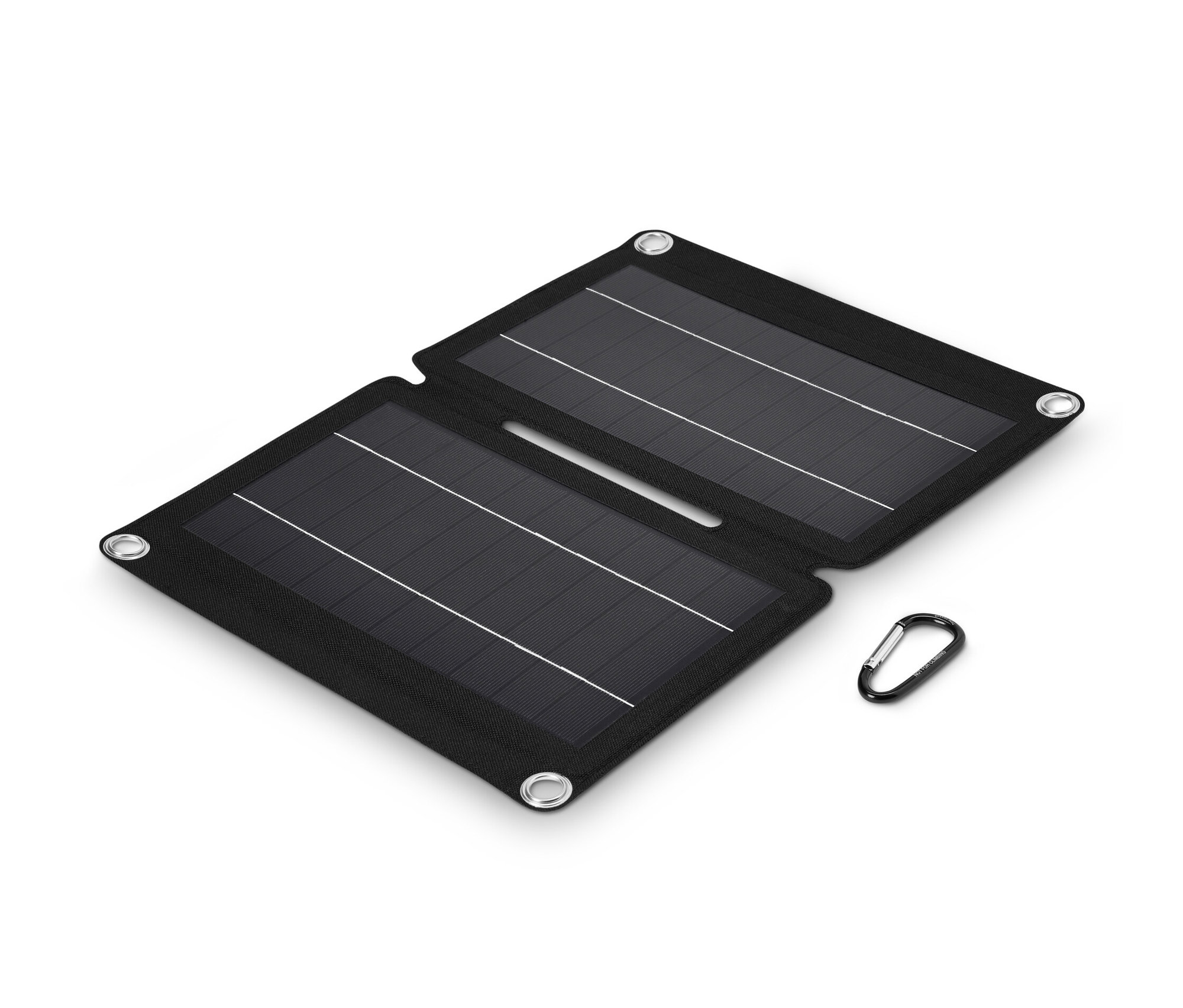 Faltbares Solar-Ladegerät - schwarz - schwarz