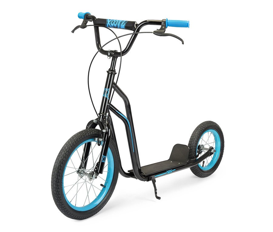 Blauer Xootz BMX-Scooter.