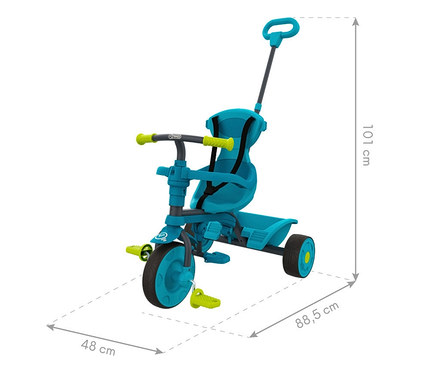 Blaues TP Toys 4-in-1 Dreirad »Dino«.