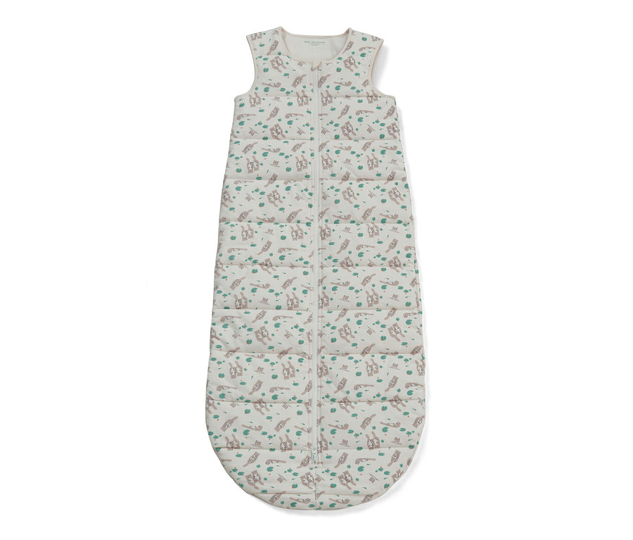 Totale eines Schlafsacks 2,5 TOG, 110 cm, mit Otter-Print.