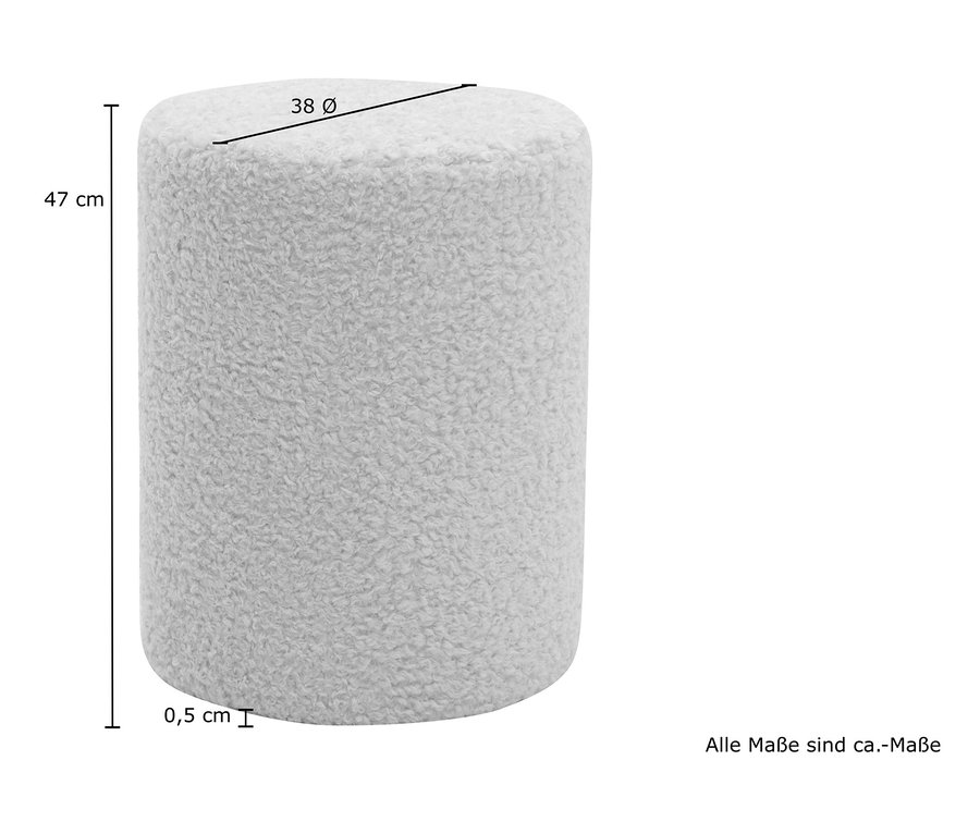 Ein cremefarbener DOMO collection Hocker »Trondheim«.