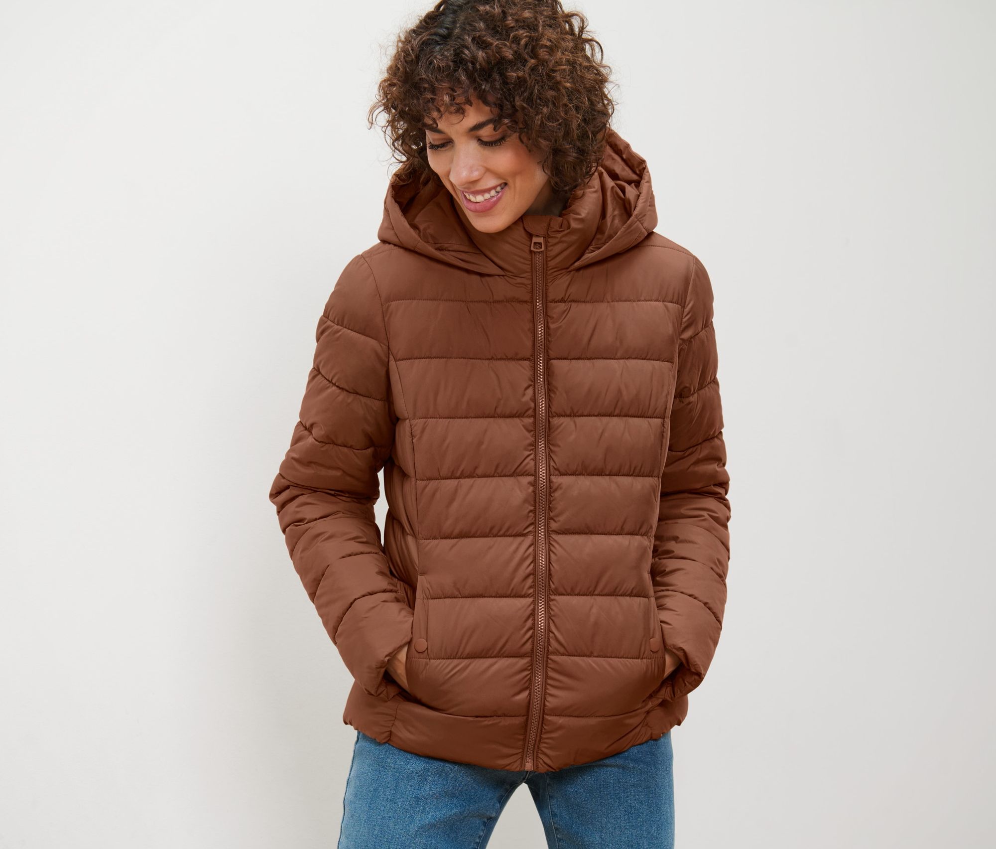 Thumbnail - Tchibo - Steppjacke mit Kapuze - Damen - Gr. 38 - cognac
