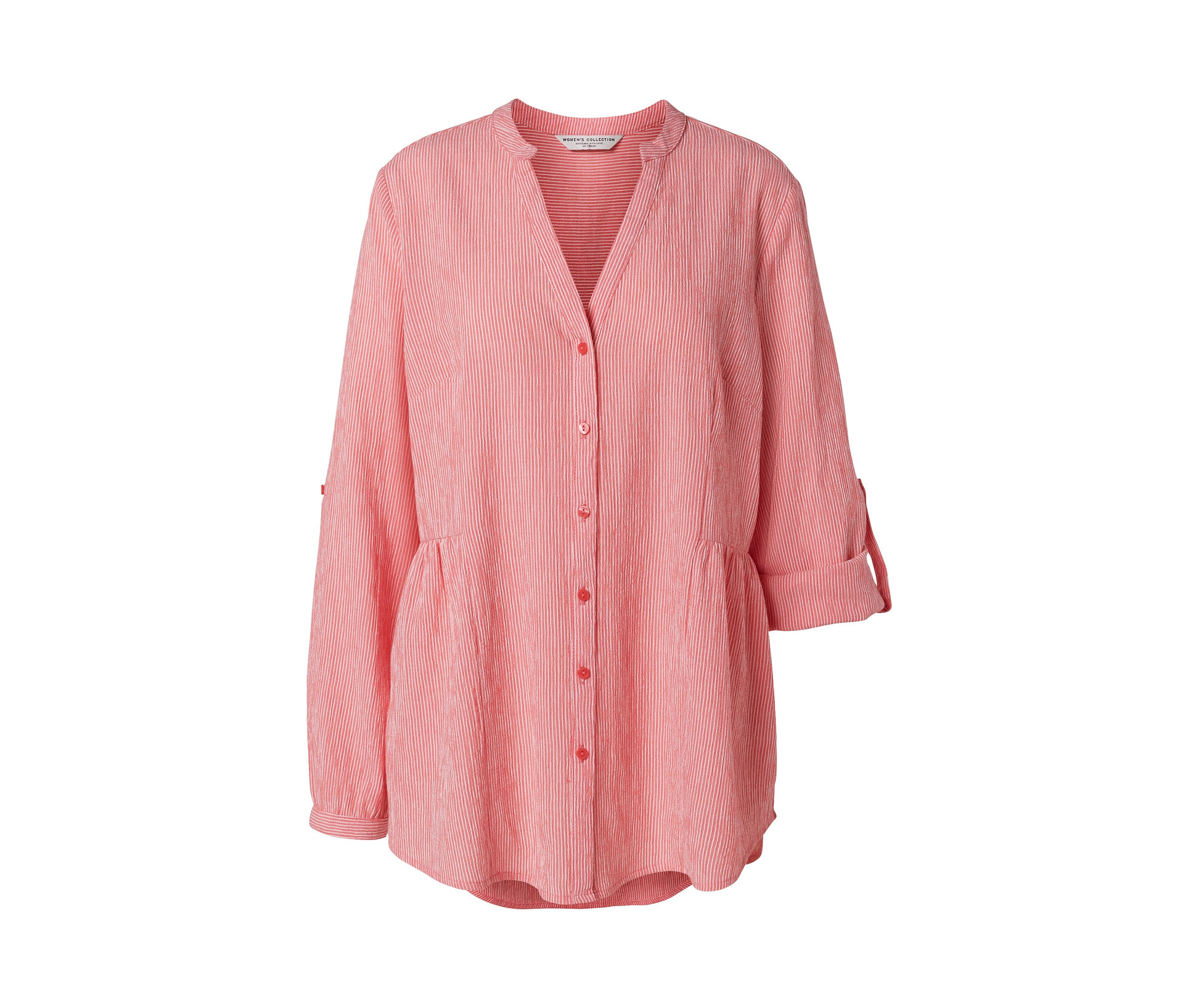 Gestreifte Longtunika - Damen - Gr. 40 - creme/gestreift - creme