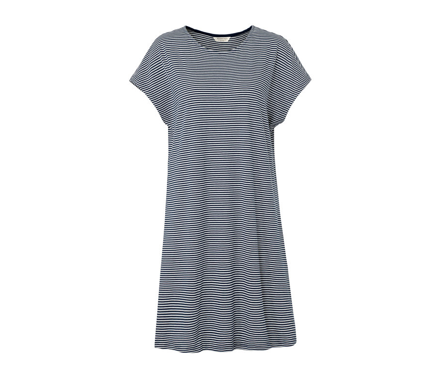 Gestreiftes Jerseykleid.