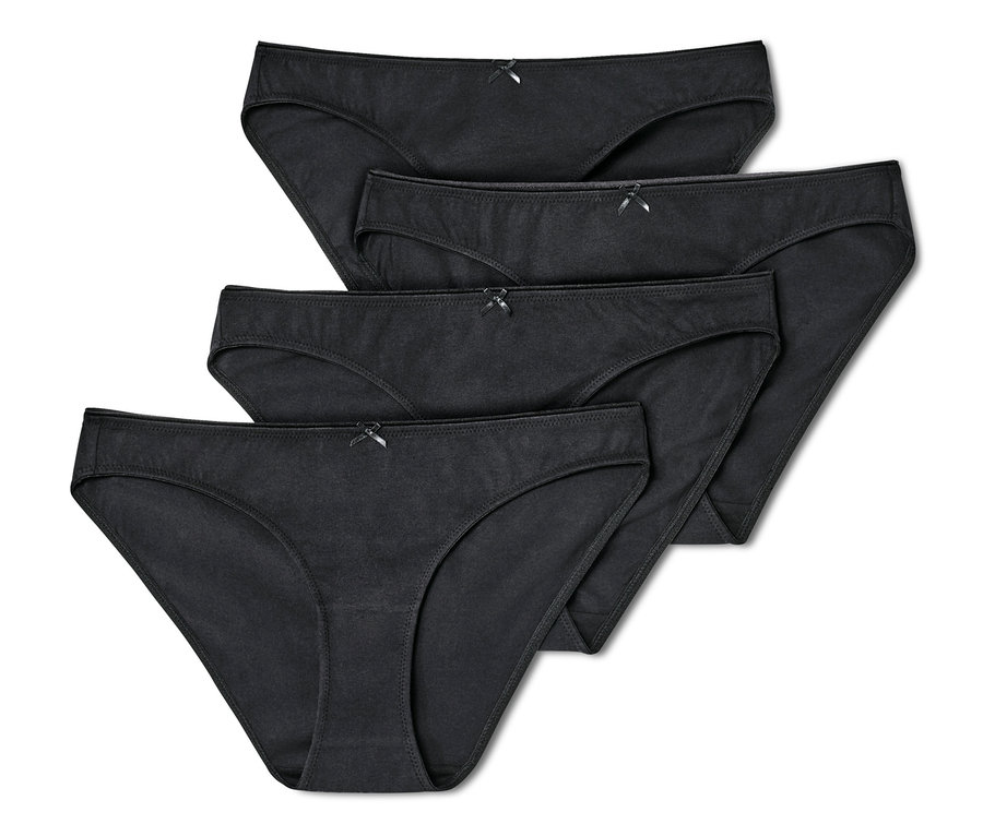 Vier schwarze Slips.