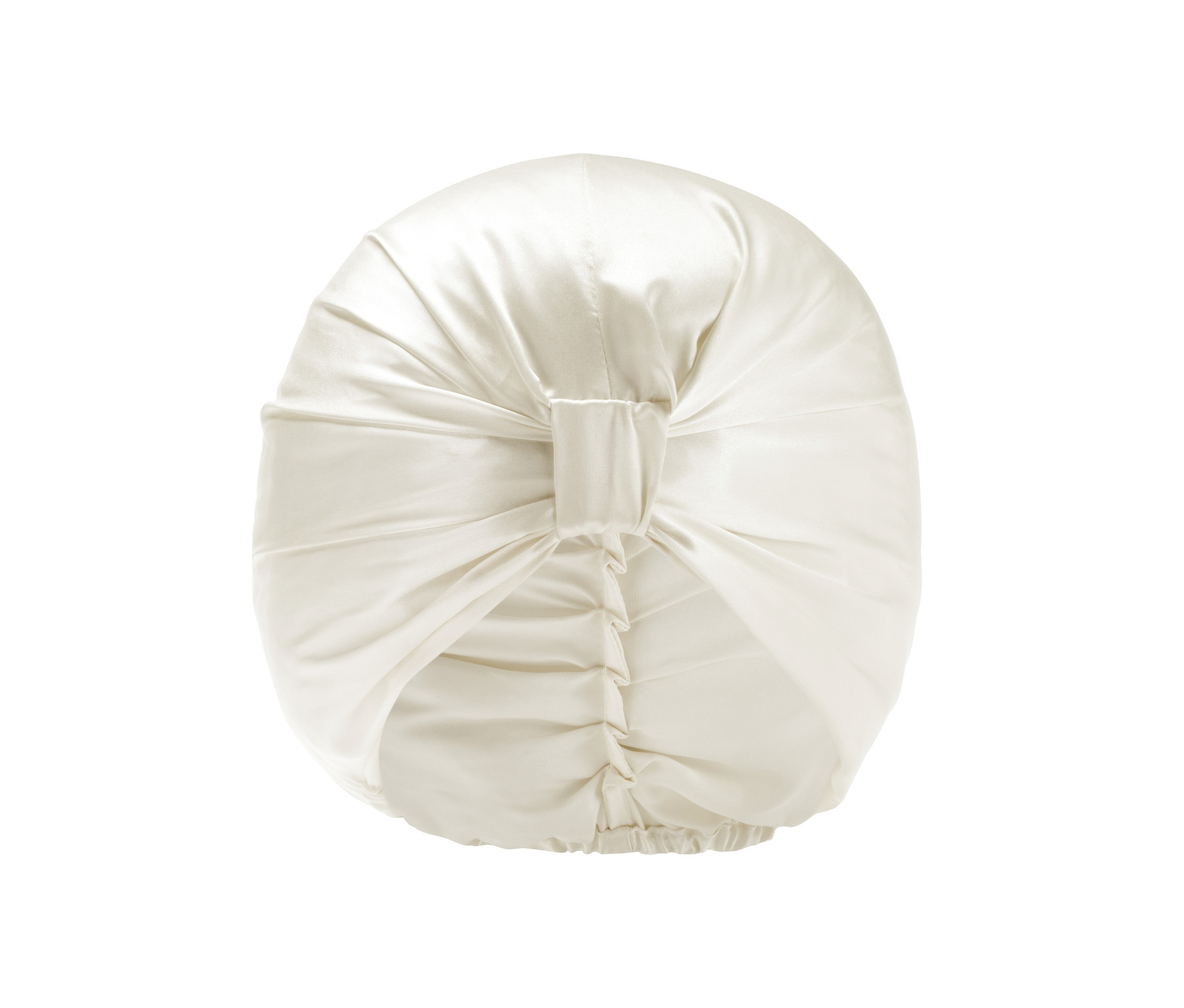 Ein weißer Seidenturban.