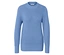 Hellblauer Feinstrickpullover.