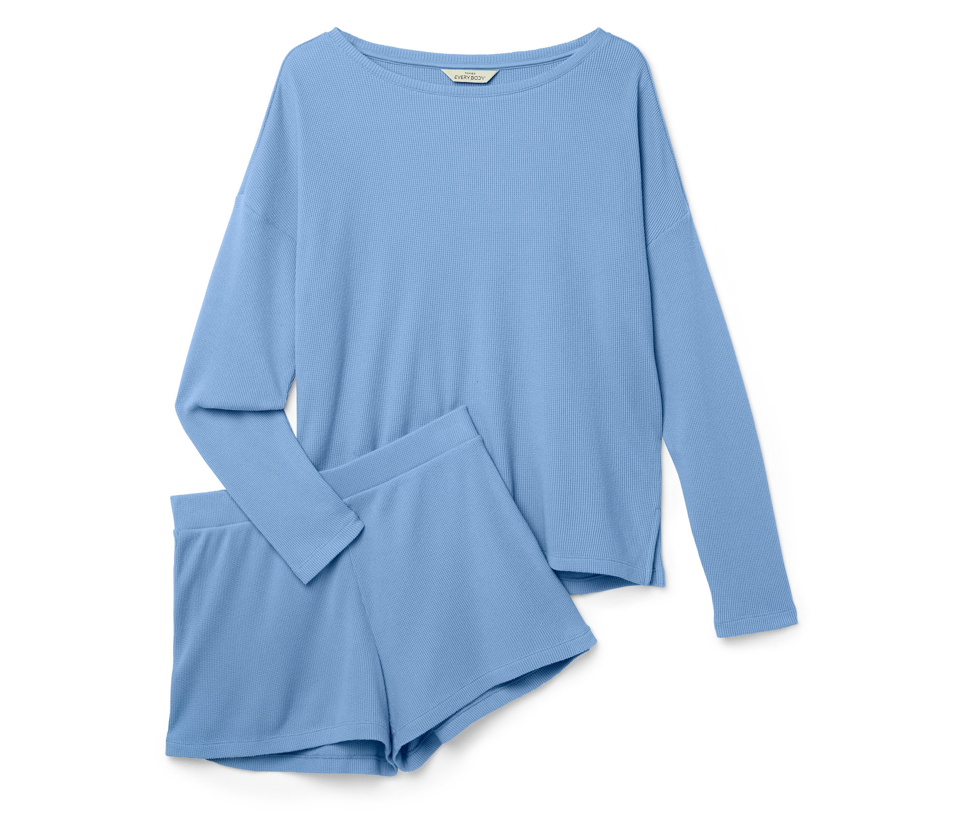 Shorty-Pyjama - Damen - Gr. L - hellblau - hellblau
