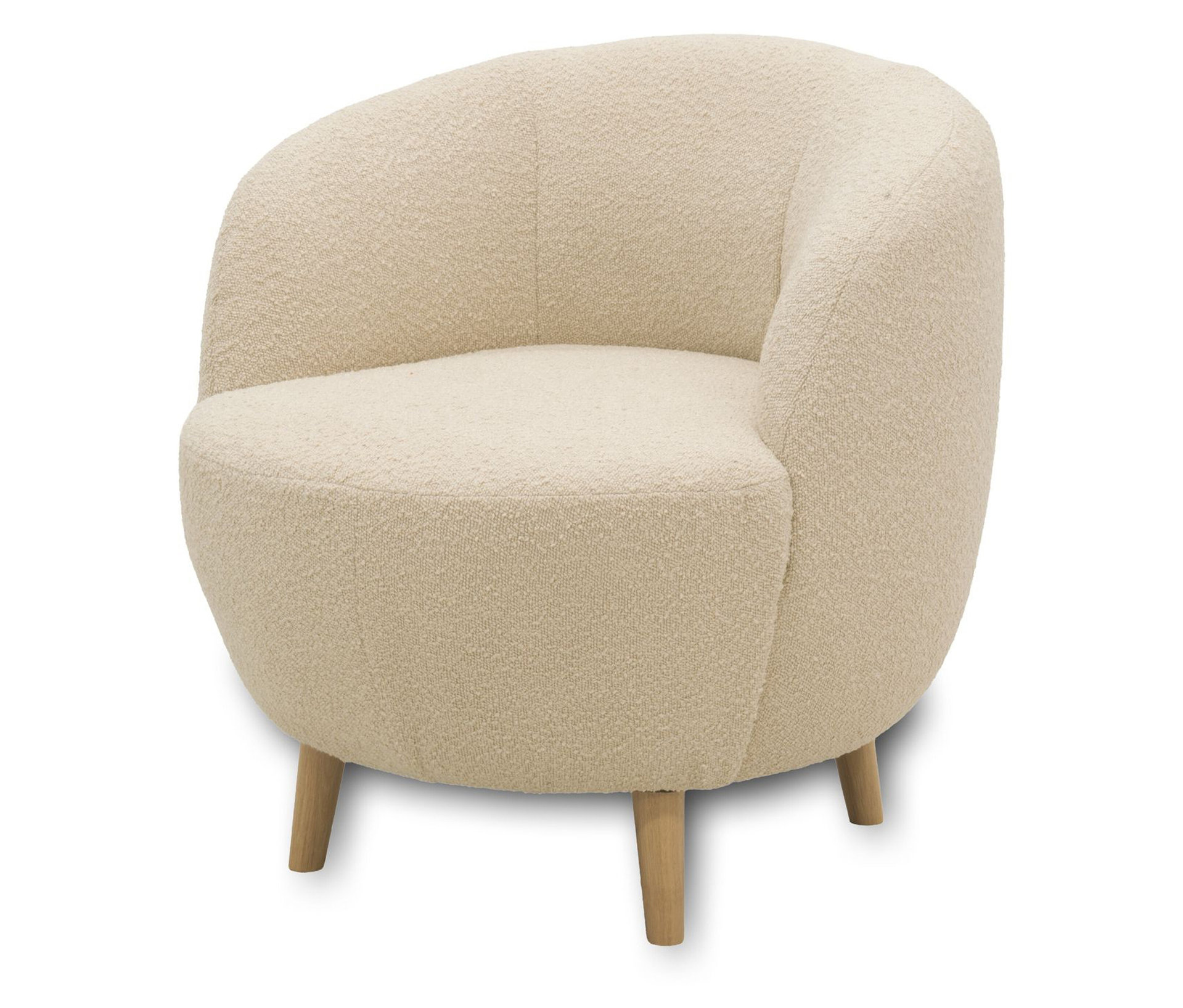 Domo Sessel »Ahus« - 72x76x72cm - beige - - Polyester / Holzwerkstoffe