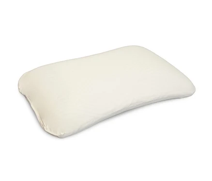 Beiger TEMPUR® ARCH Kissenbezug auf weißem Hintergrund.