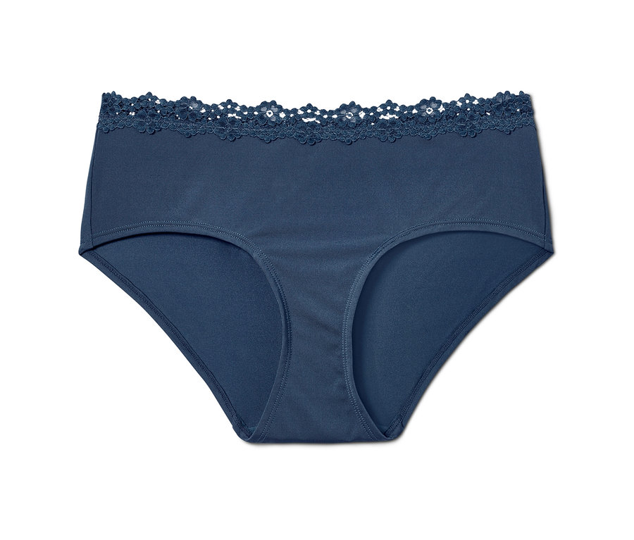 Blaue 5 Pantys mit Spitze