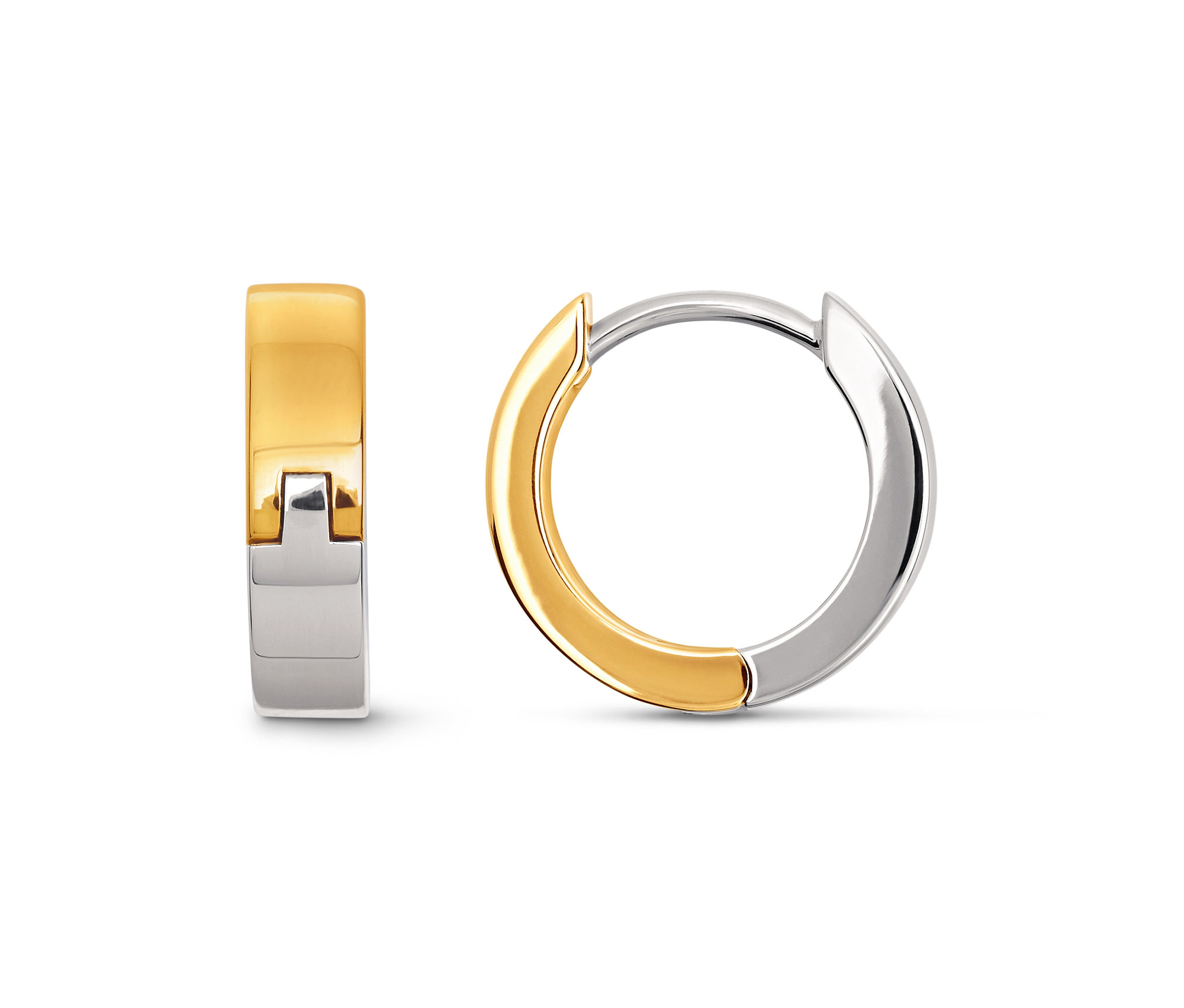 Silber Creolen »Bicolor« - silber - silber