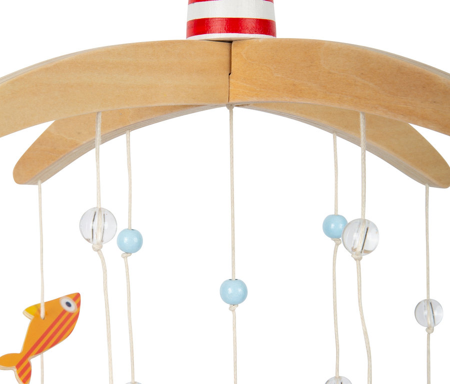small foot Mobile mit Halterung »Seaside« Kinder-Mobile mit Holzrahmen, Leuchtturm und maritimen Motiven.