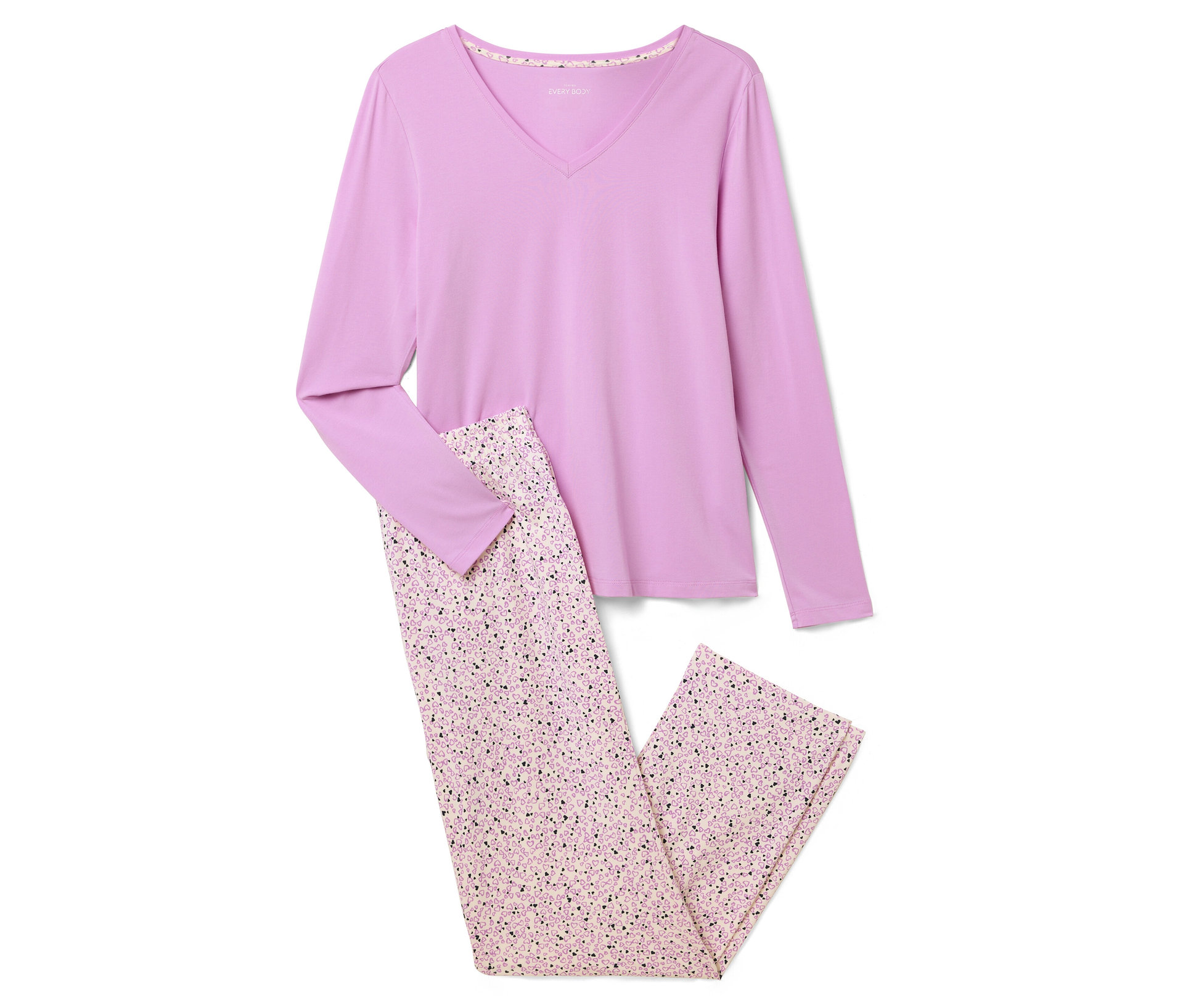 Pyjama - Damen - Gr. M - rosa/print - rosa