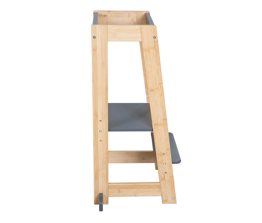 Seitenansicht des roba Lernturms holz anthrazit.
