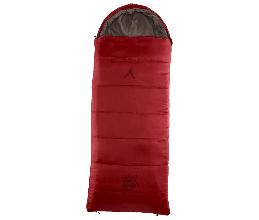 Roter Grand Canyon Kinder-Schlafsack »Utah 150« liegt auf dem Boden.