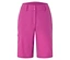 Nahaufnahme von pinkfarbenen Shorts mit zwei Knöpfen am Bund.