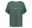 Grünes CECIL T-Shirt mit Rundhalsausschnitt und silberfarbenem "Vivid Dreams"-Schriftzug.