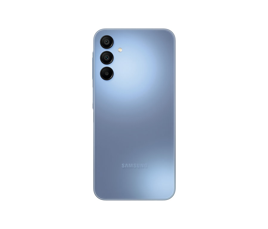 Blaues Samsung Galaxy A15 5G 128GB mit drei Rückkameras.