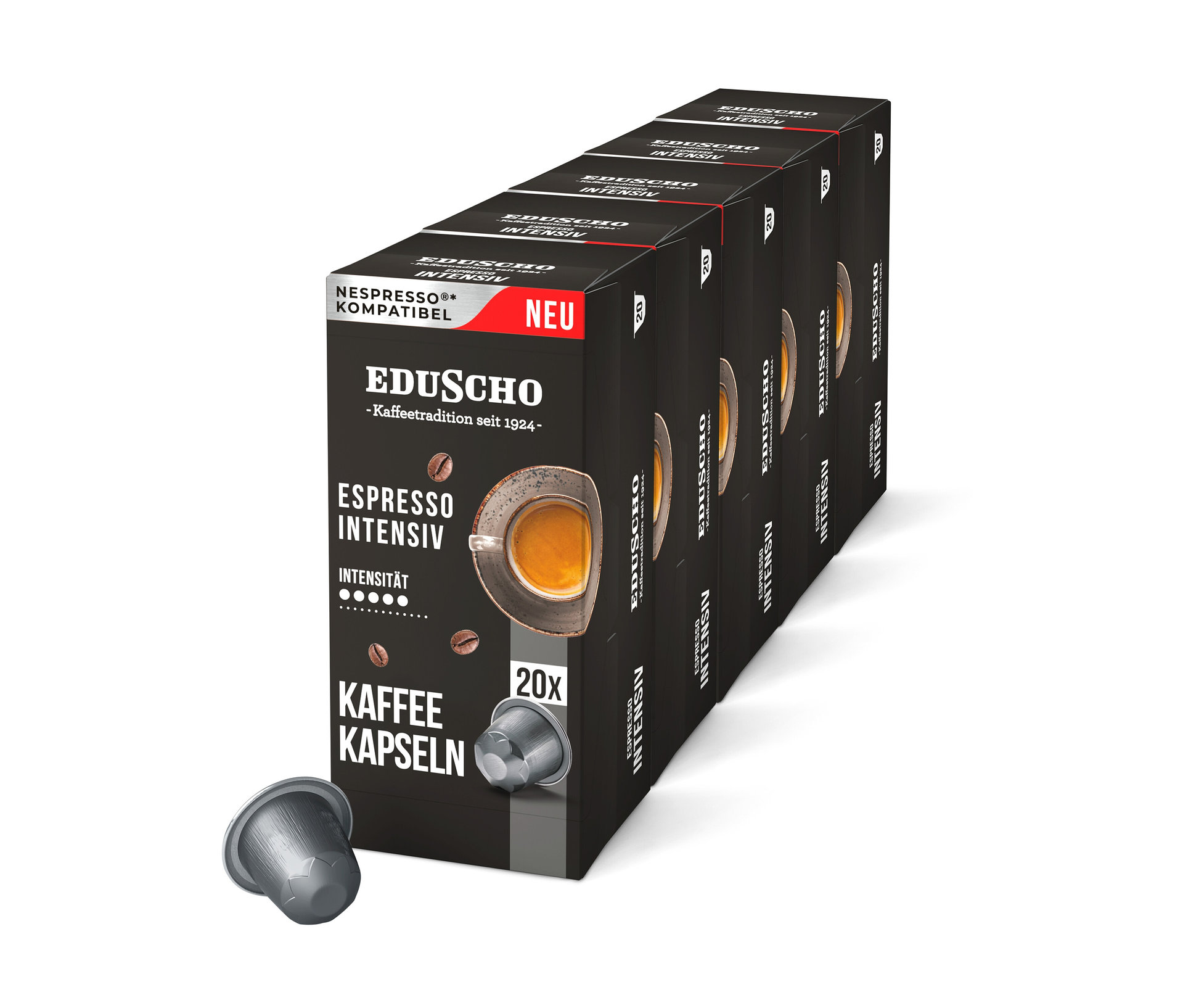 Eduscho Espresso Intensiv - 100 Kapseln - Intensität: 5/5