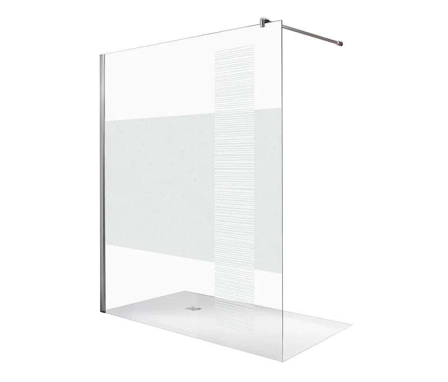 Freistehende Breuer®-Dusche »Entra« Duschwand mit InStripe Design.