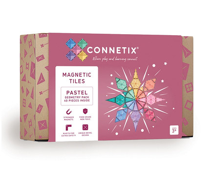 Connetix Magnetspielzeug-Set, Geometry Pack, 40-teilig.