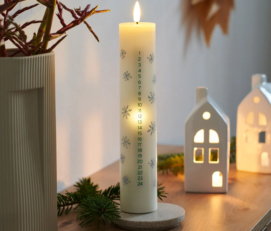 LED-Echtwachs-Adventskalenderkerze bei Tchibo kaufen