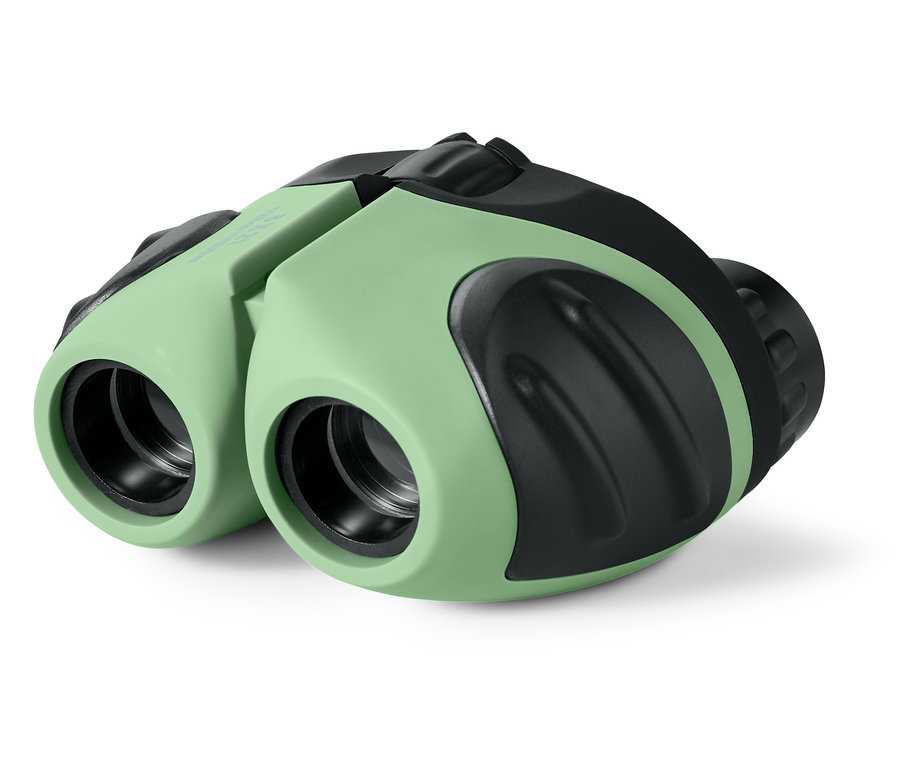 Nahaufnahme eines kompakten Kinder-Fernglases.