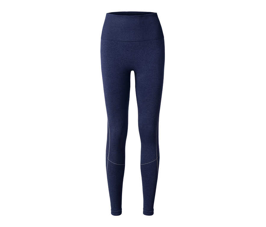 Nahtlose, marineblaue Sport Leggings.