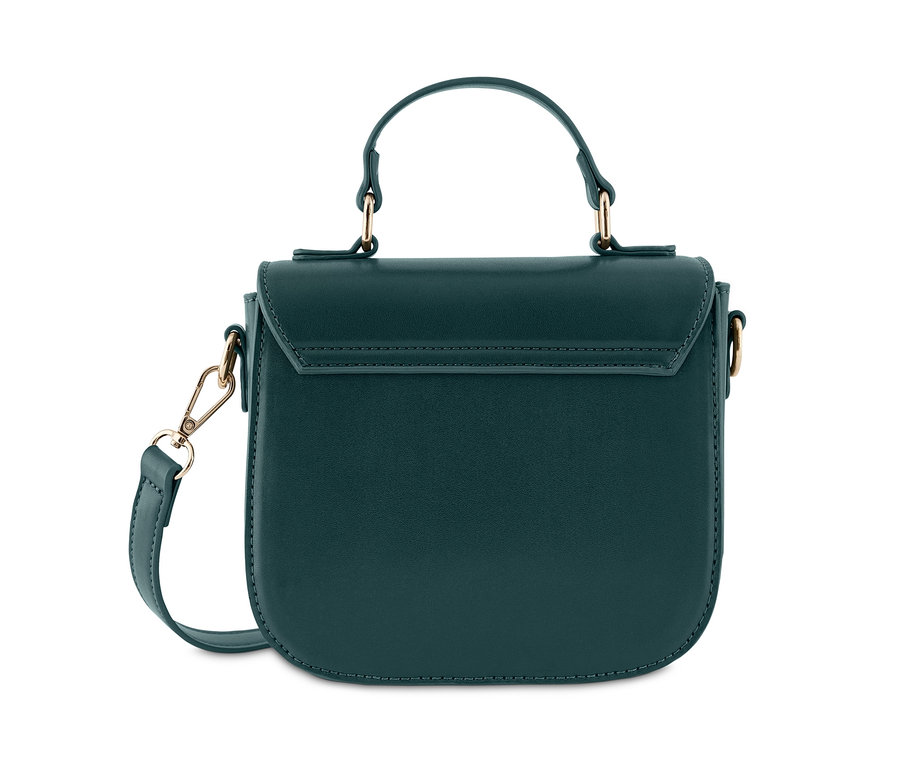 Grüne Umhängetasche.