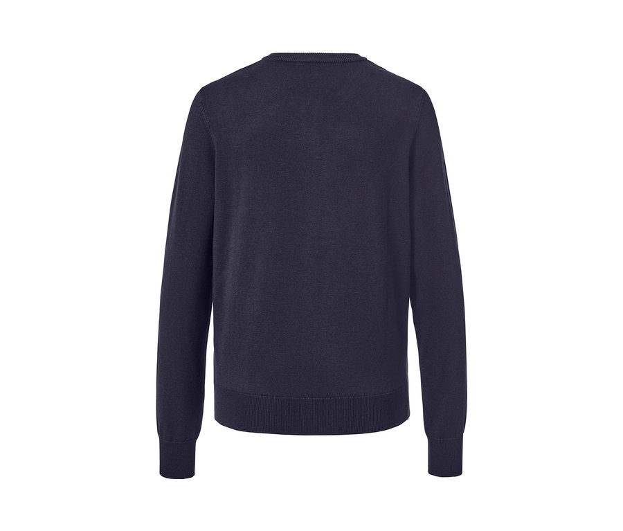 Dunkelblauer Feinstrick-Cardigan.