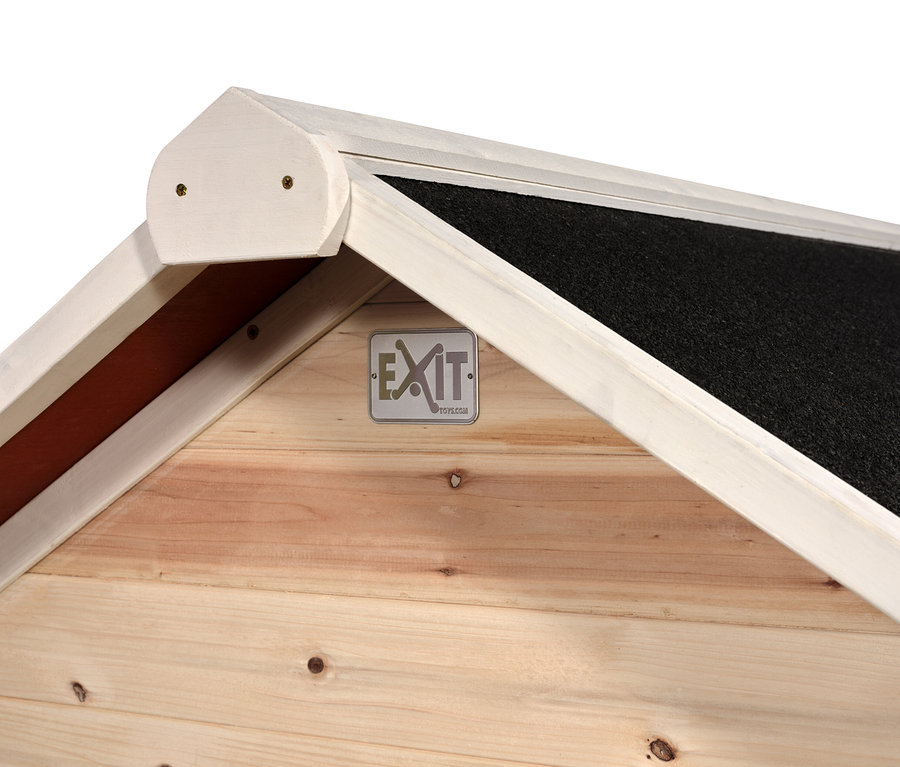 Detailaufnahme des Dachs vom EXIT Spielhaus »Loft 550«, natur.