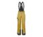 Senfgelbe Skihose mit schwarzen Hosenträgern.