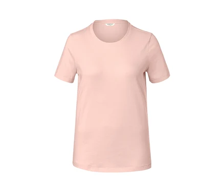 Rosafarbenes Basic T-Shirt.