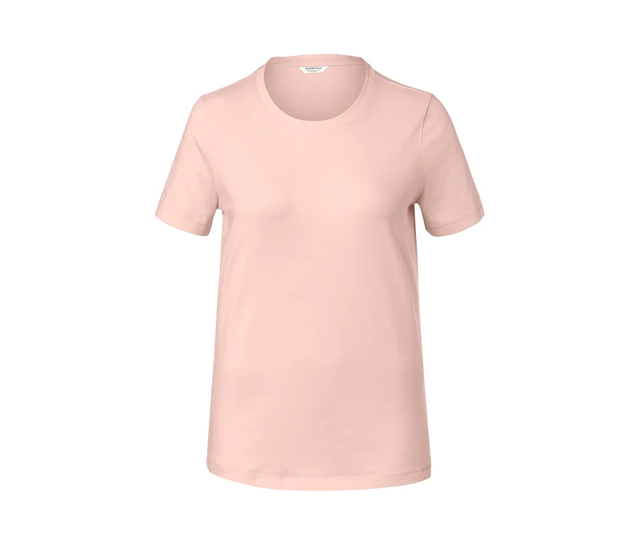 Rosafarbenes Basic T-Shirt.