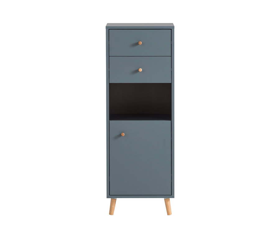 Kleines, fjordblaues Highboard »Bjarne«.