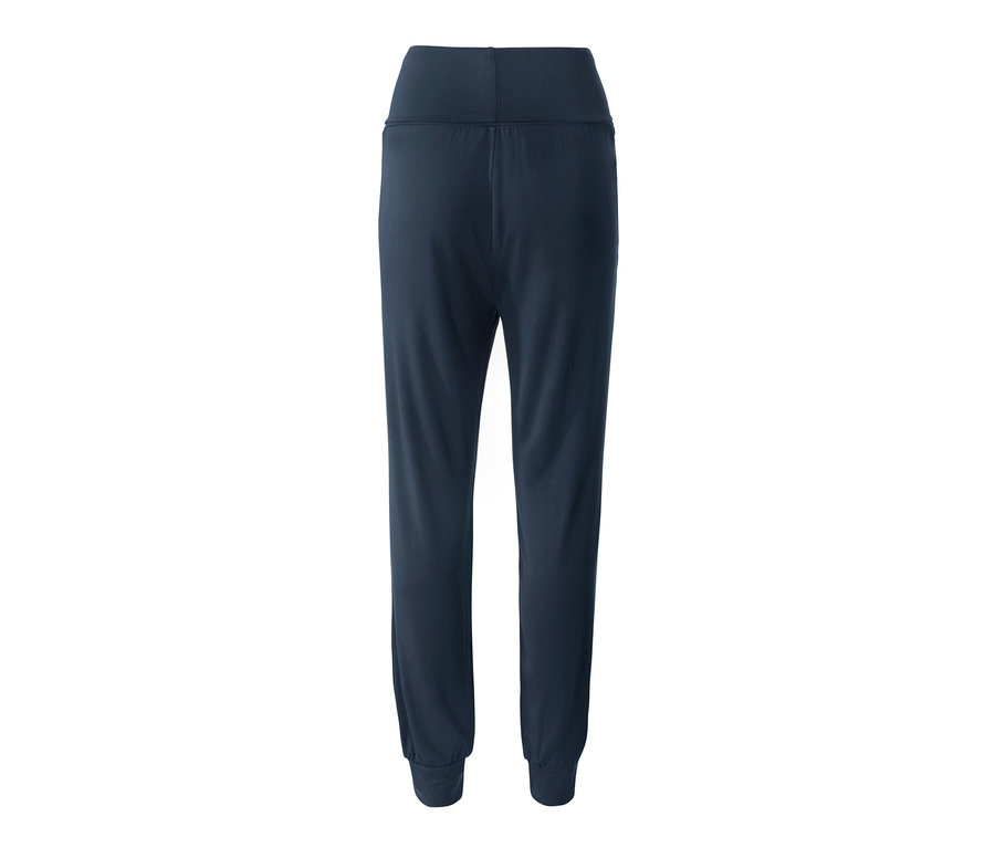 Eine dunkelblaue Yogahose.