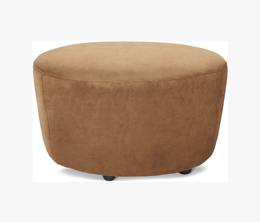 Kleiner, braunbeiger Sitzpouf "Randy".