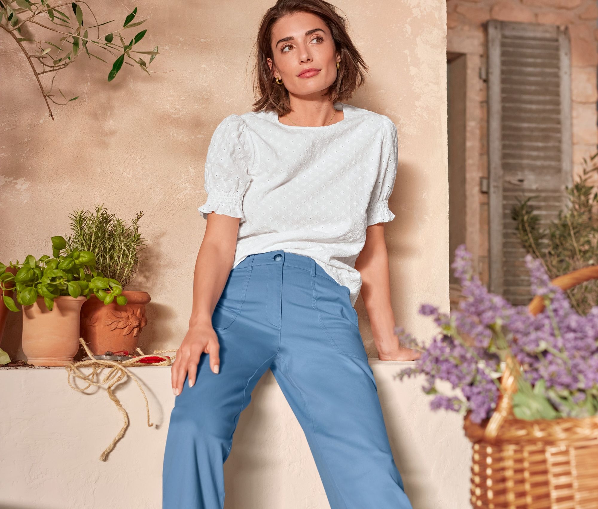 Thumbnail - Tchibo - Sommerliche Chino - Damen - Gr. 40 - hellblau