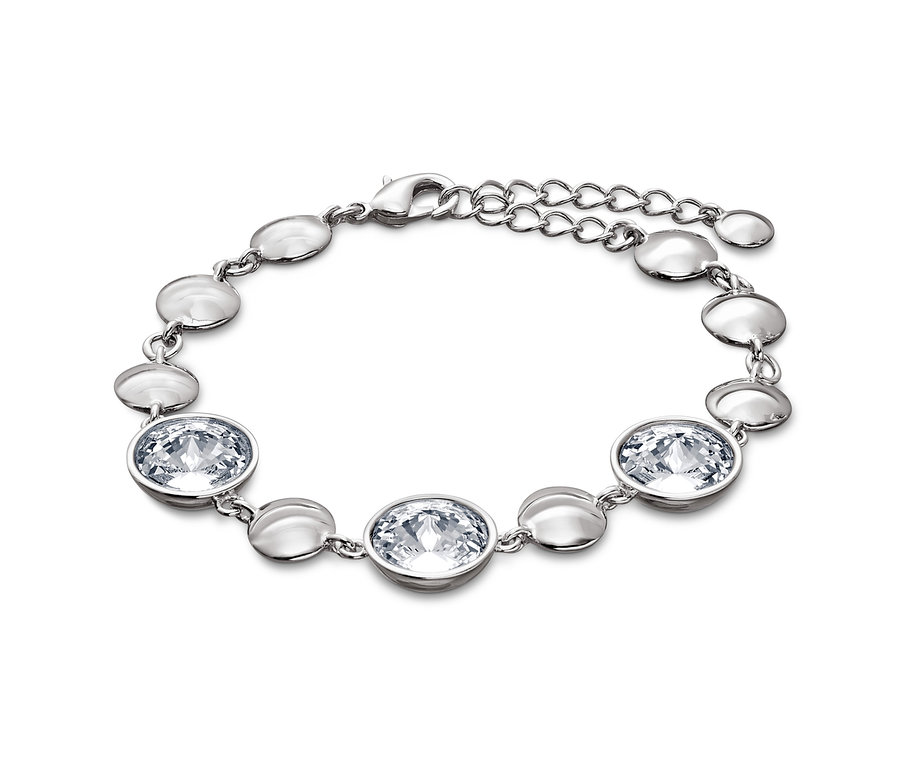Armband mit Rivoli-Kristallen von Swarovski® mit silbernen Details.