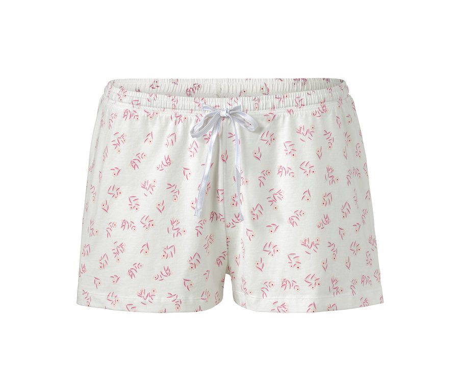Shorty-Pyjama mit Blumenmuster.