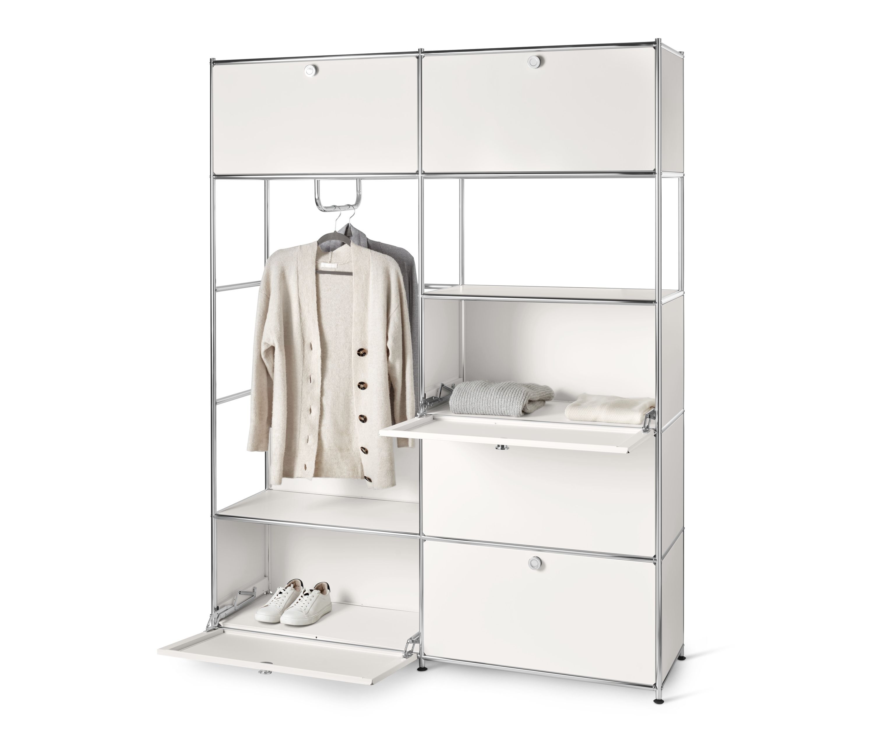 Tchibo - Systemschrank Metall »Cn3« - 152x40x1945cm - chrom - Stahl / Aluminium / Kunststoff