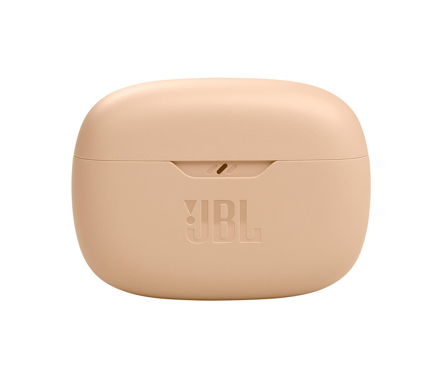 Nahaufnahme des cremefarbenen JBL Wave Beam-Gehäuses.