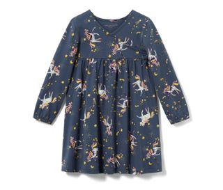 Mittellblau mit Einhorn-Alloverprint
